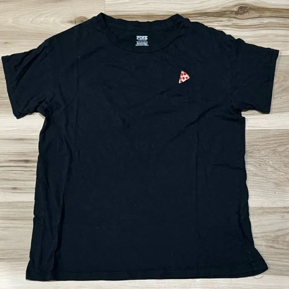 Victoria’s Secret PINK Embroidered Pizza Tee Shirt Women’s XS